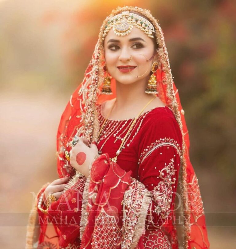 Yumna Zaidi bridal photoshoot for Faiza’s